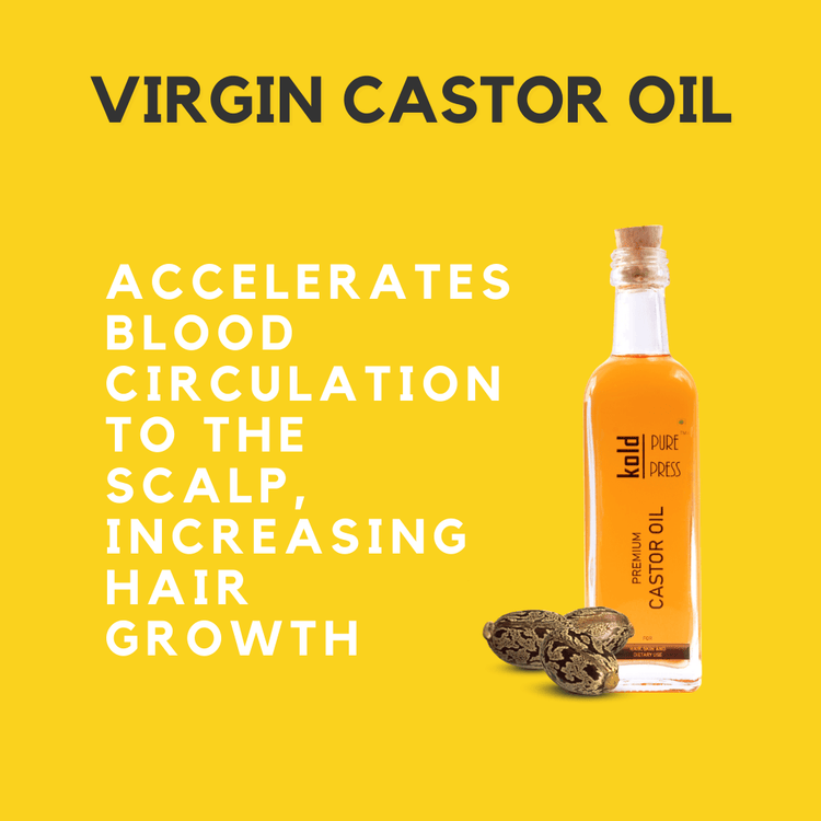 Hair Growth Combo - Moringa Oil + Coconut Oil + Castor Oil (60ml each) freeshipping - Kold_PurePress